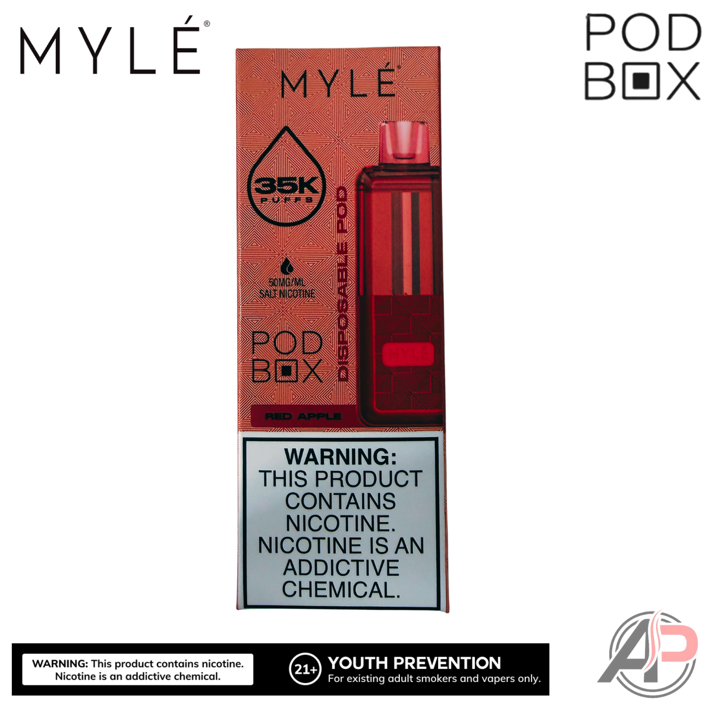 Myle Pod Box 35,000 Puffs Disposable Vape Device Kit