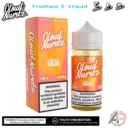 Cloud Nurdz Peach Melon E-Liquid 100mL