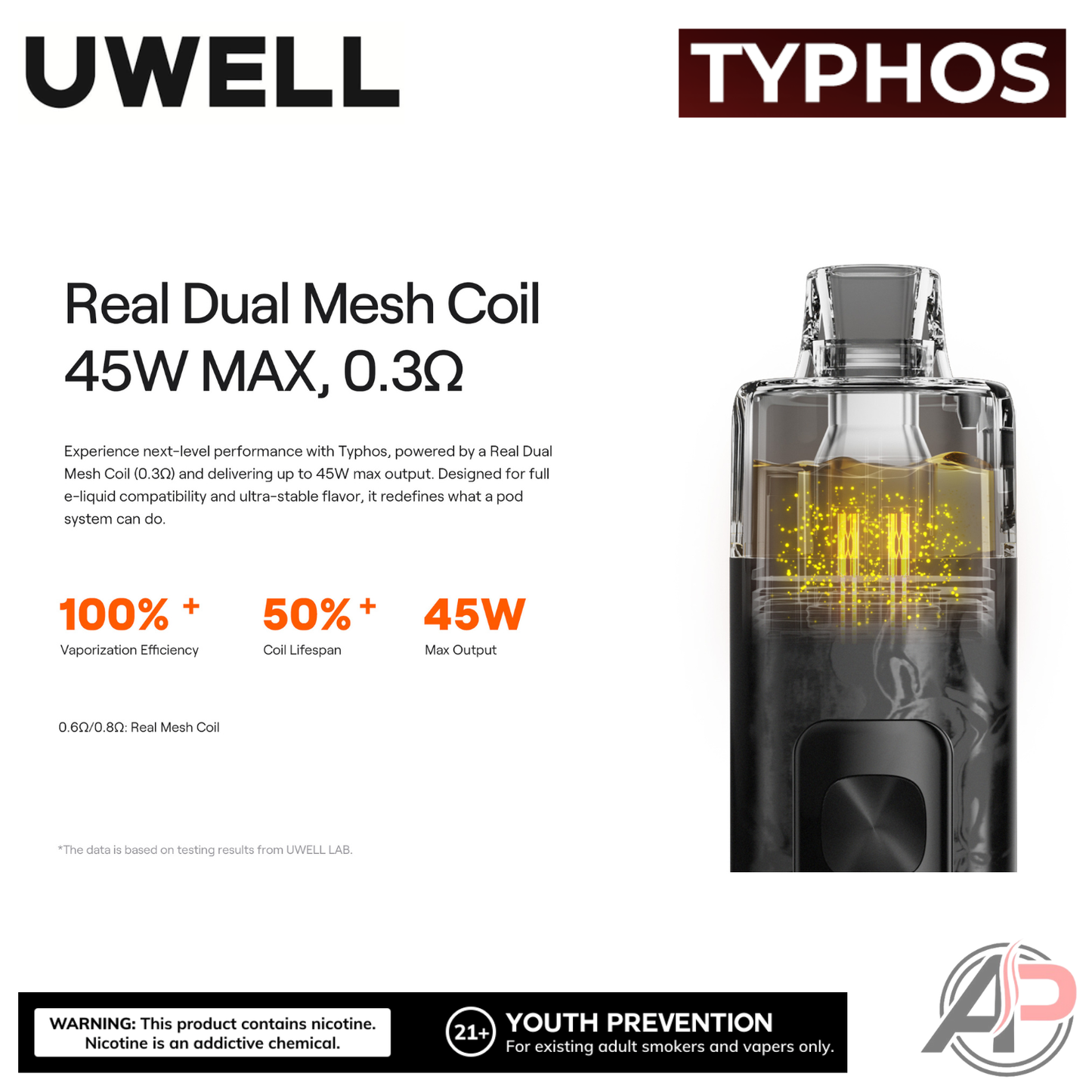 Uwell Typhos Pod System Starter Kit Device