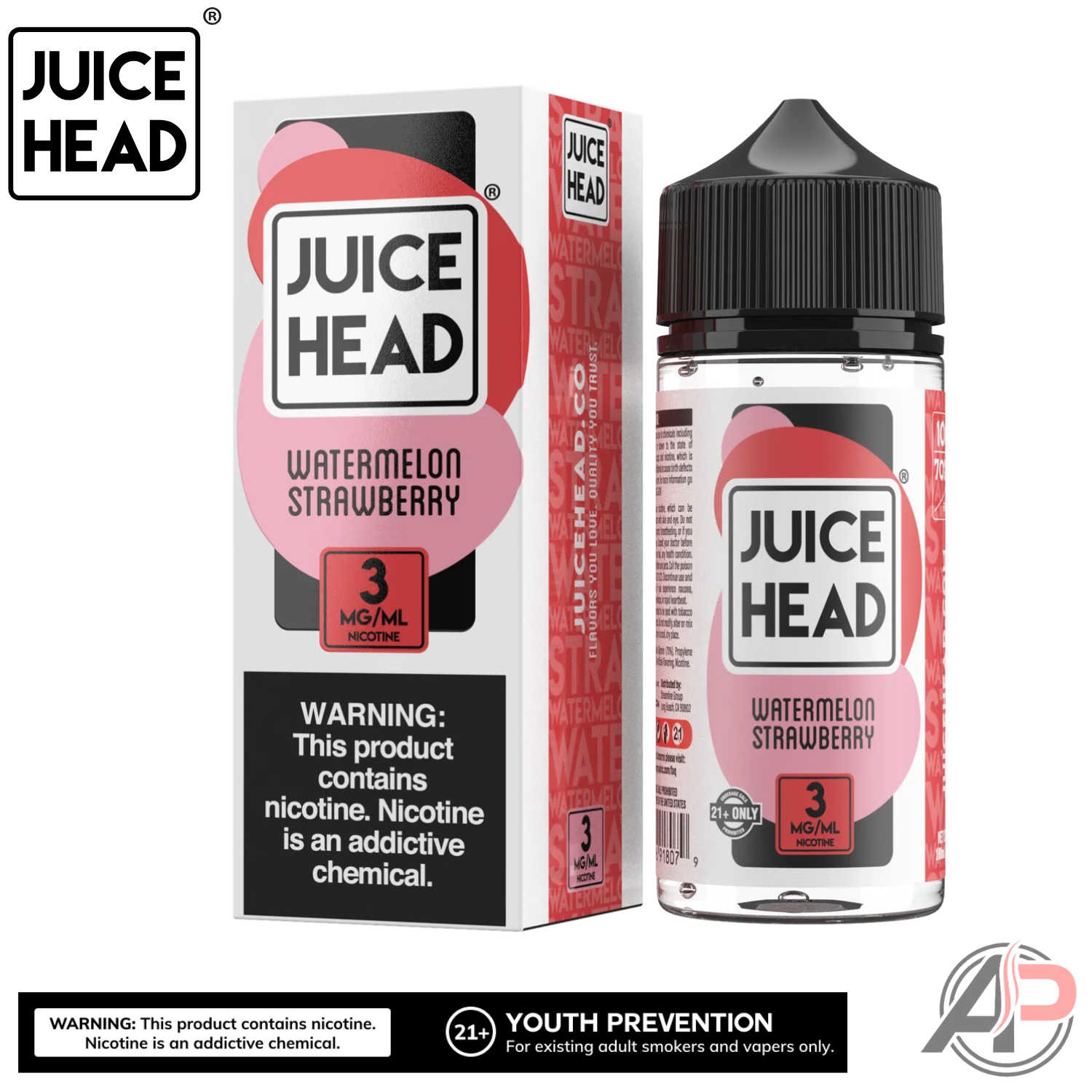 Juice Head Watermelon Strawberry E-Liquid 100mL