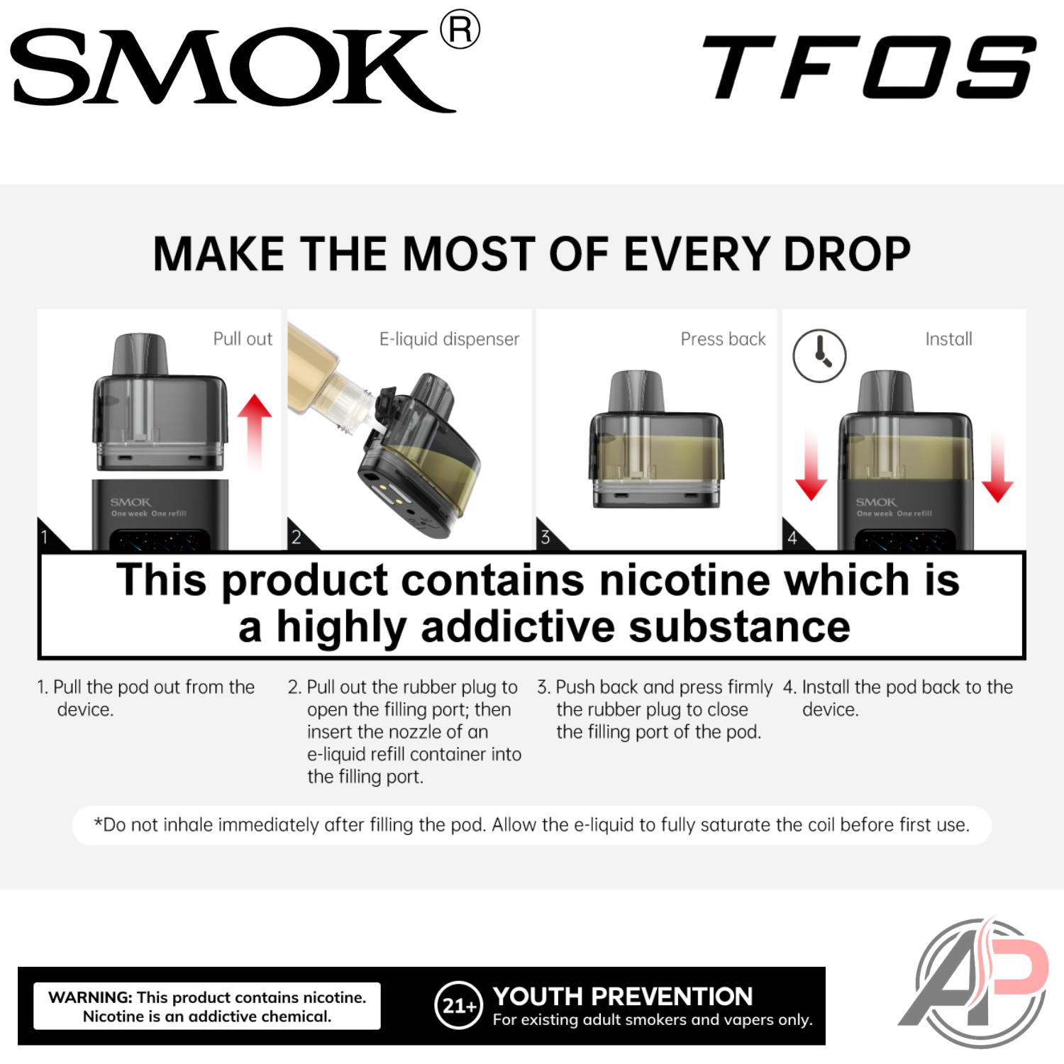 Smok TFOS Replacement Pods 2 Pack