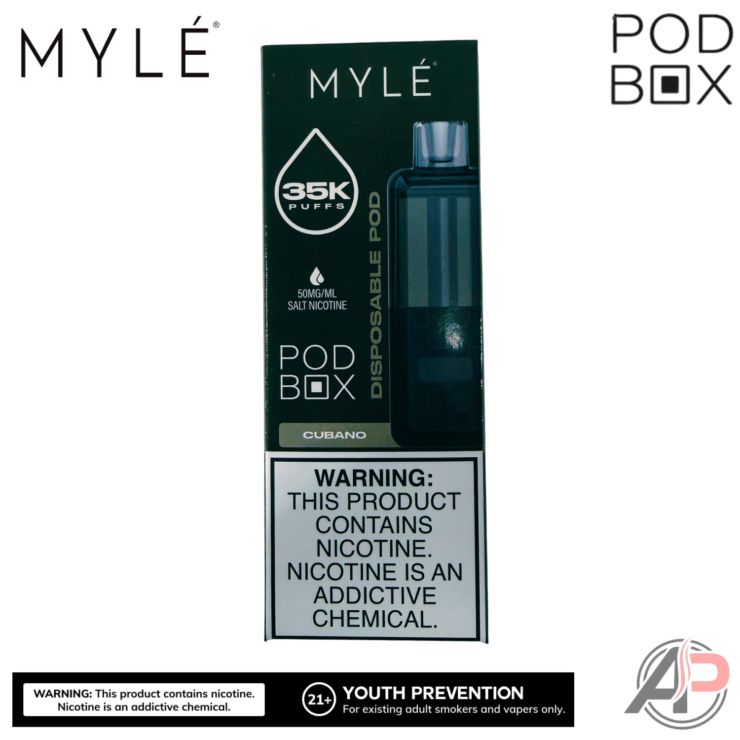 Myle Pod Box 35,000 Puffs Disposable Vape Device Kit Apvs Myle Pod Box 35,000 Puffs Disposable Vape Device Kit Apvs
