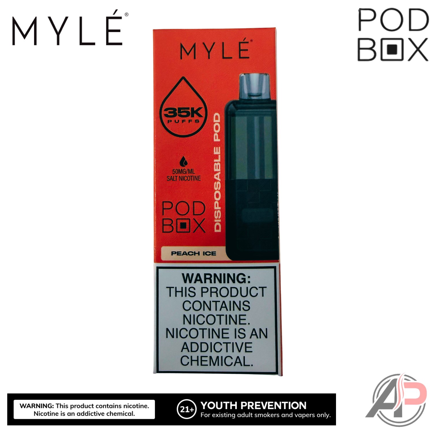 Myle Pod Box 35,000 Puffs Disposable Vape Device Kit Apvs Myle Pod Box 35,000 Puffs Disposable Vape Device Kit Apvs