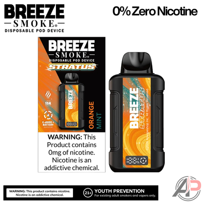 Breeze Smoke Stratus 15k Puffs Disposable Vape 0% Zero Nicotine