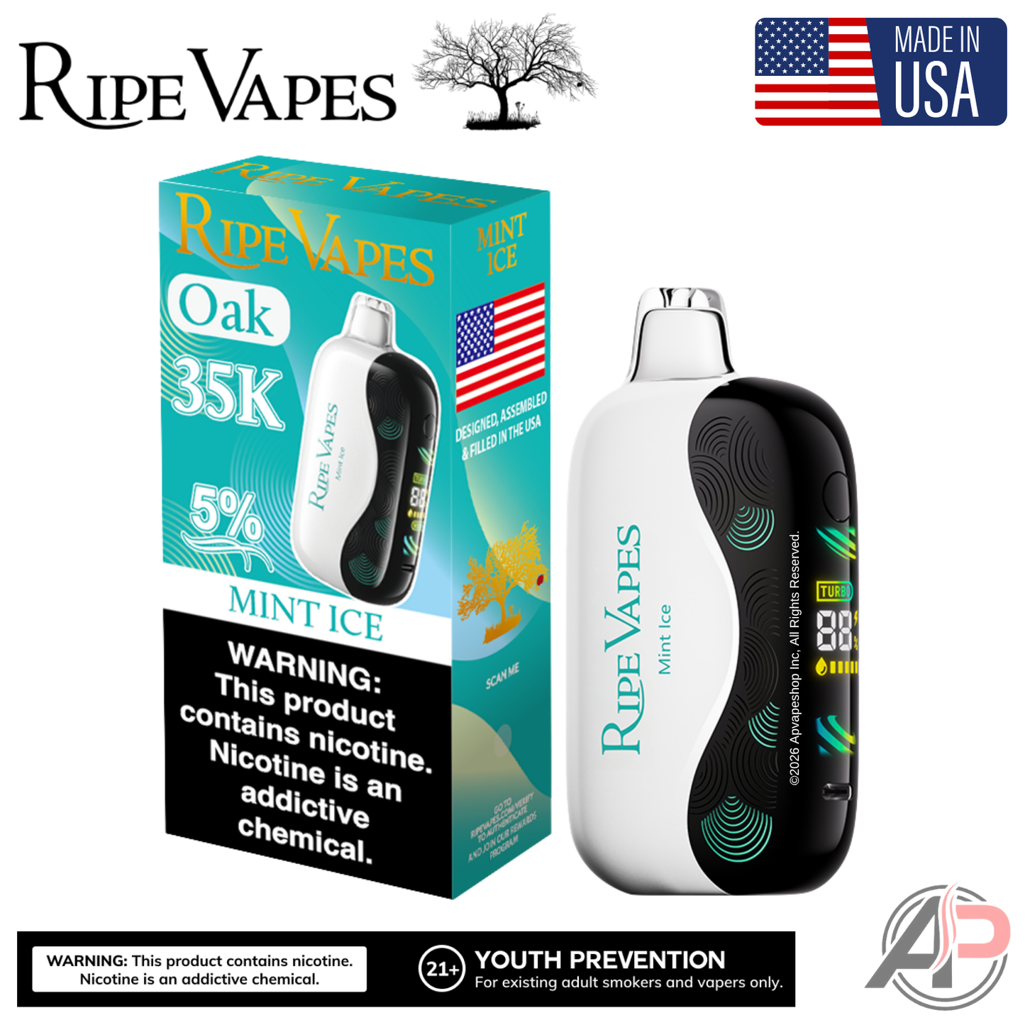 Ripe Vapes Oak 35000 Puffs Disposable Vape Device