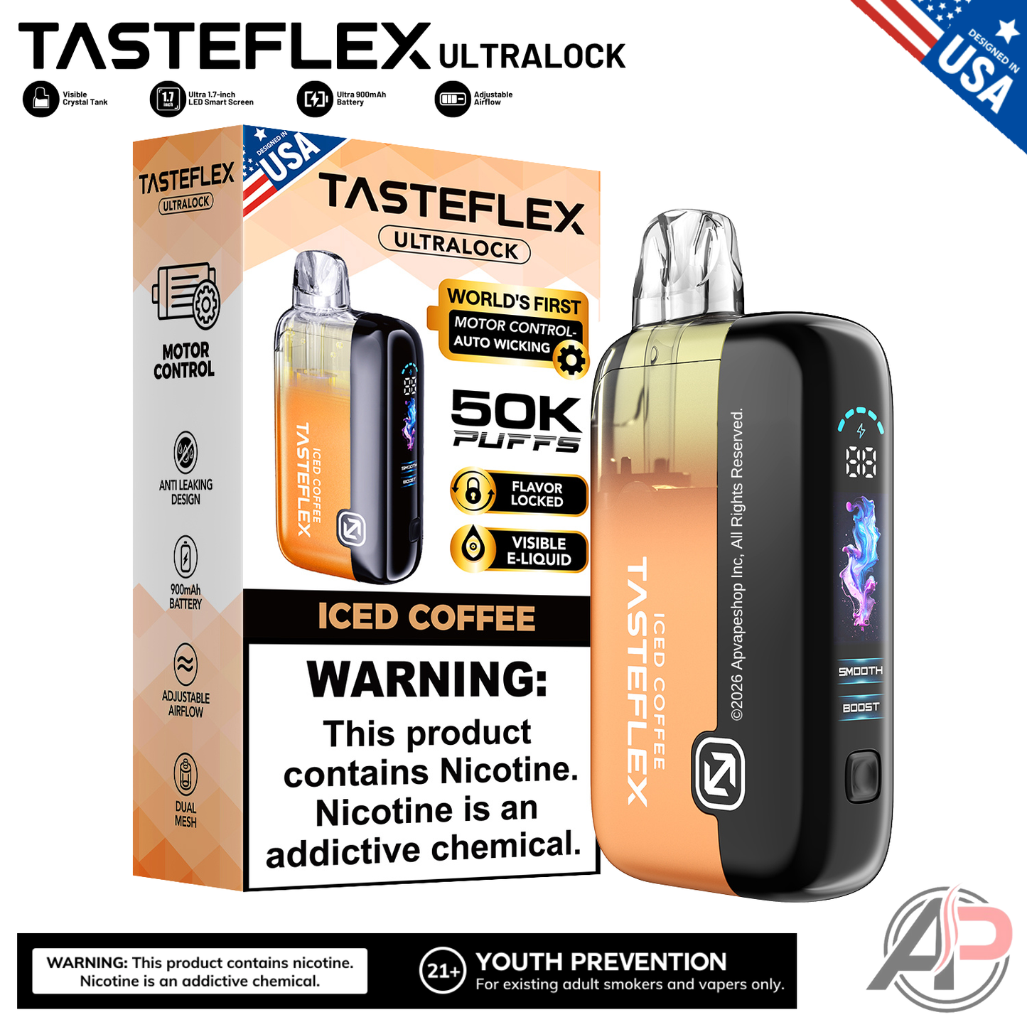 Tasteflex Ultralock 50000 Puffs Disposable Vape Device