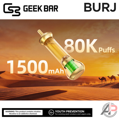 Geek Bar Burj 80K Puffs Hookah Disposable Vape Device
