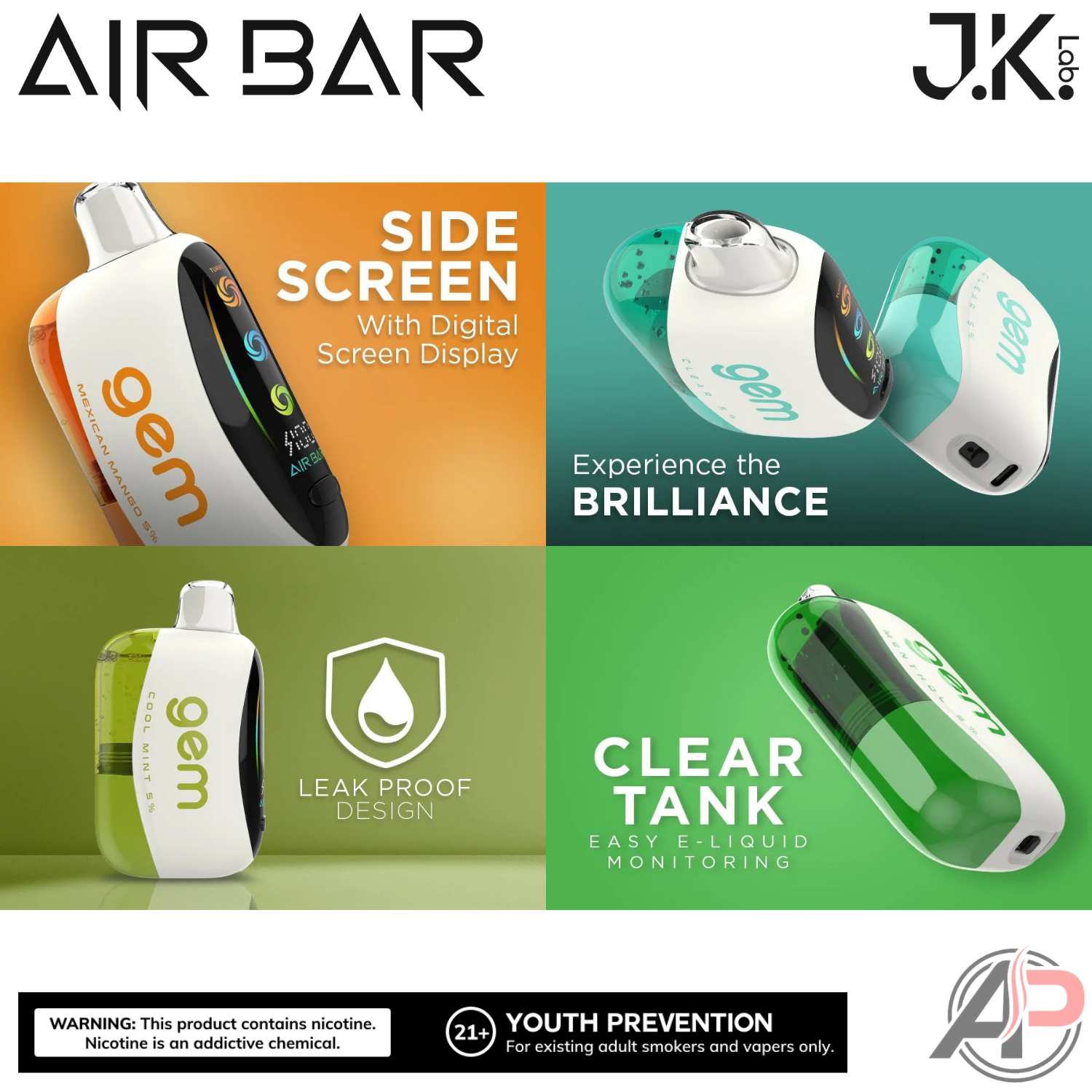 Air Bar Gem 50k Puffs Disposable Vape Device