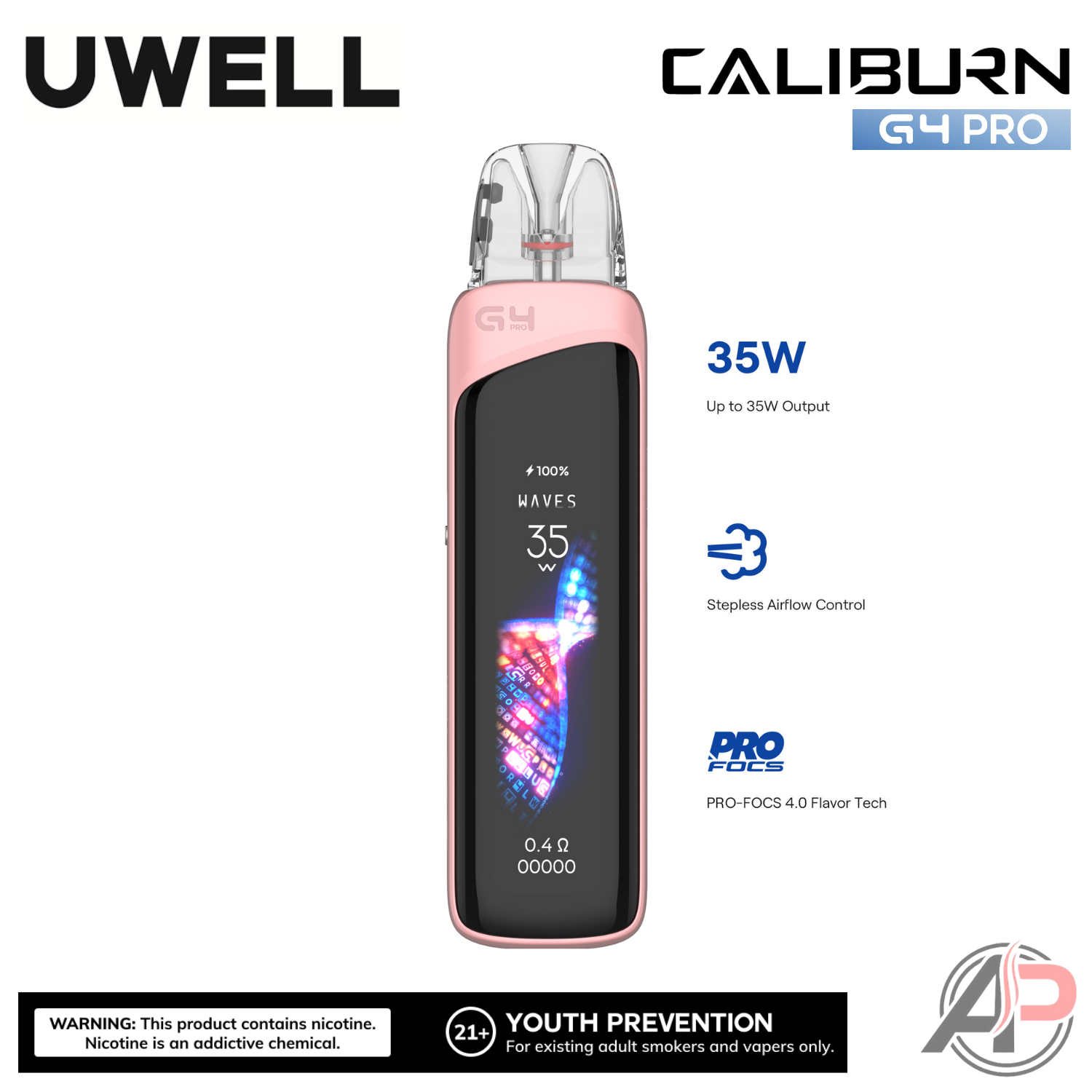 Uwell Caliburn G4 Pro Pod System Starter Kit Device Apvs Uwell Caliburn G4 Pro Pod System Starter Kit Device Apvs