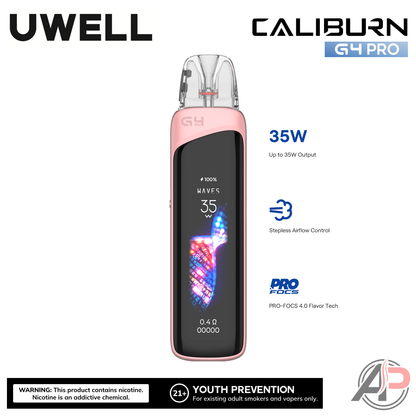 Uwell Caliburn G4 Pro Pod System Starter Kit Device Apvs Uwell Caliburn G4 Pro Pod System Starter Kit Device Apvs
