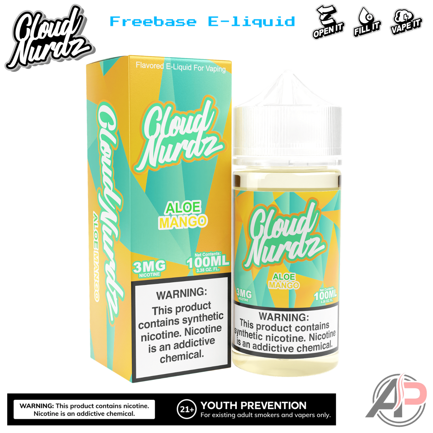 Cloud Nurdz Aloe Mango E-Liquid 100mL