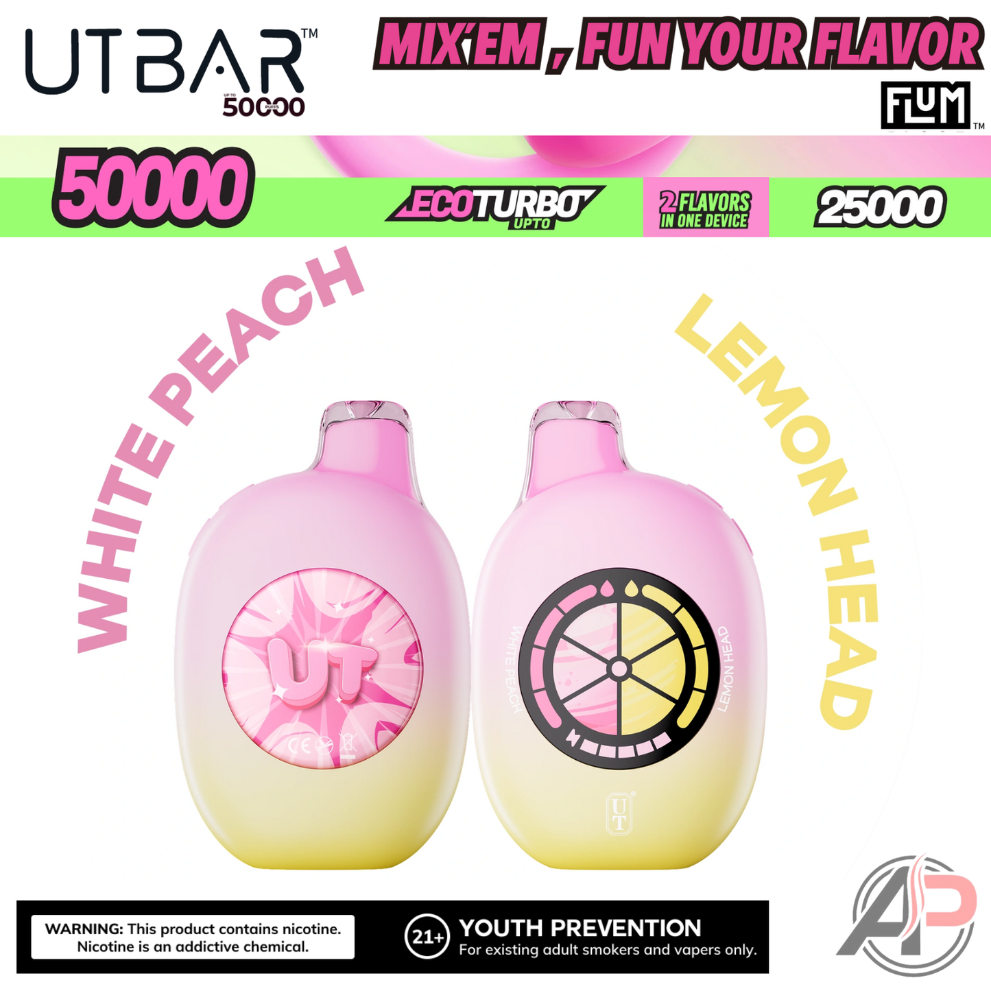 Flum UT Bar 50000 Puffs Disposable Vape Device