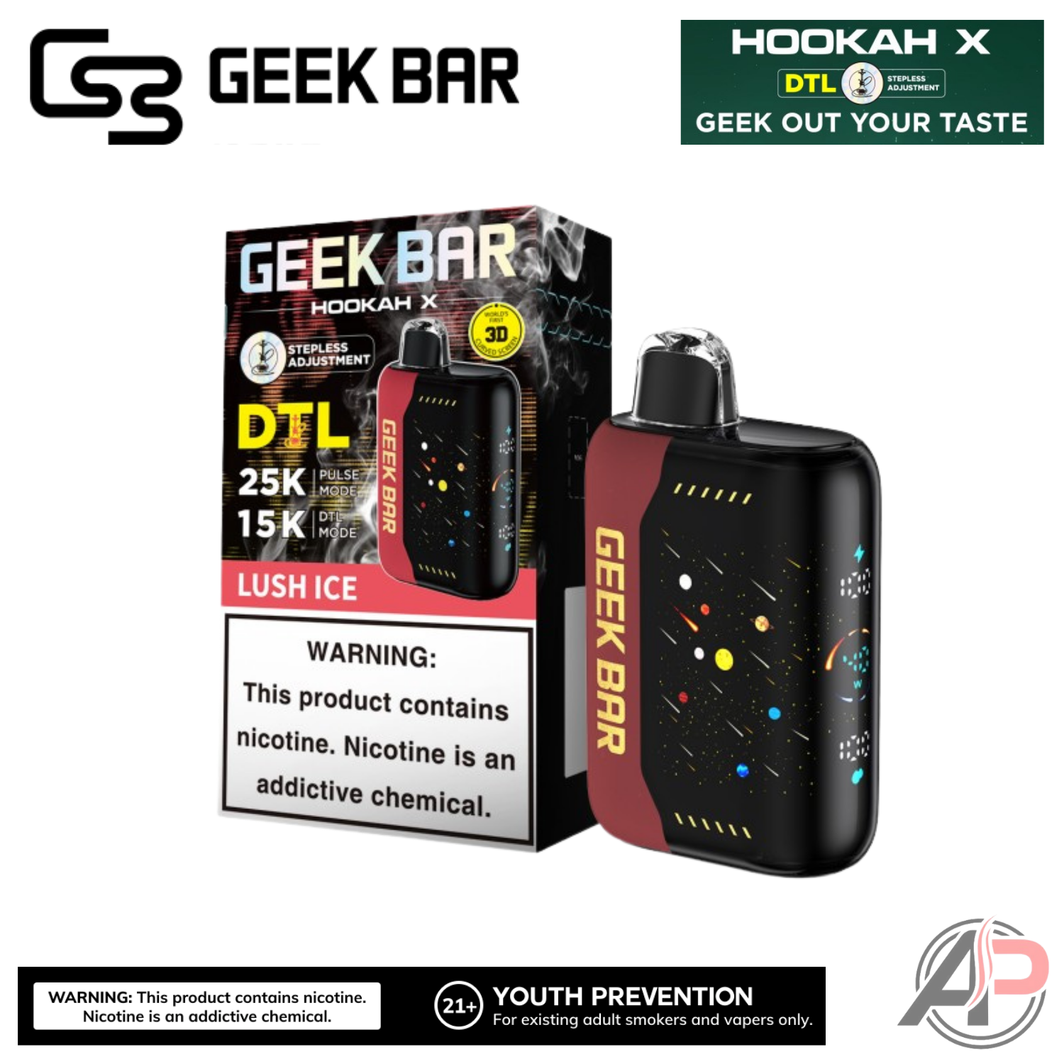 Geek Bar Hookah X 25,000 Puffs Disposable Vape Device