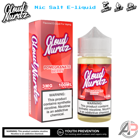 Cloud Nurdz Pomegranate Berry E-Liquid 100mL