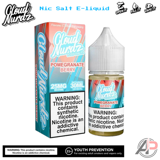 Cloud Nurdz Pomegranate Berry Iced E-Liquid 100mL