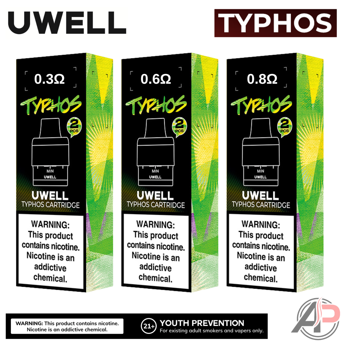 Uwell Typhos Replacement Cartridges 2 Pack