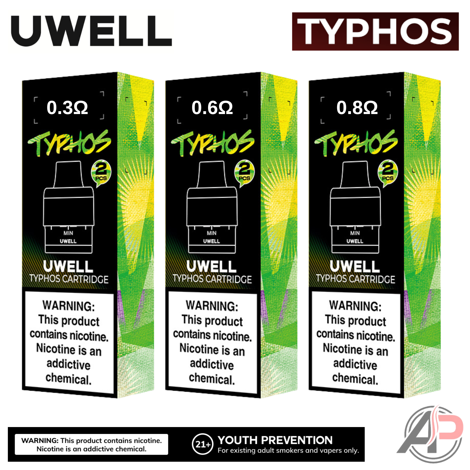 Uwell Typhos Replacement Cartridges 2 Pack
