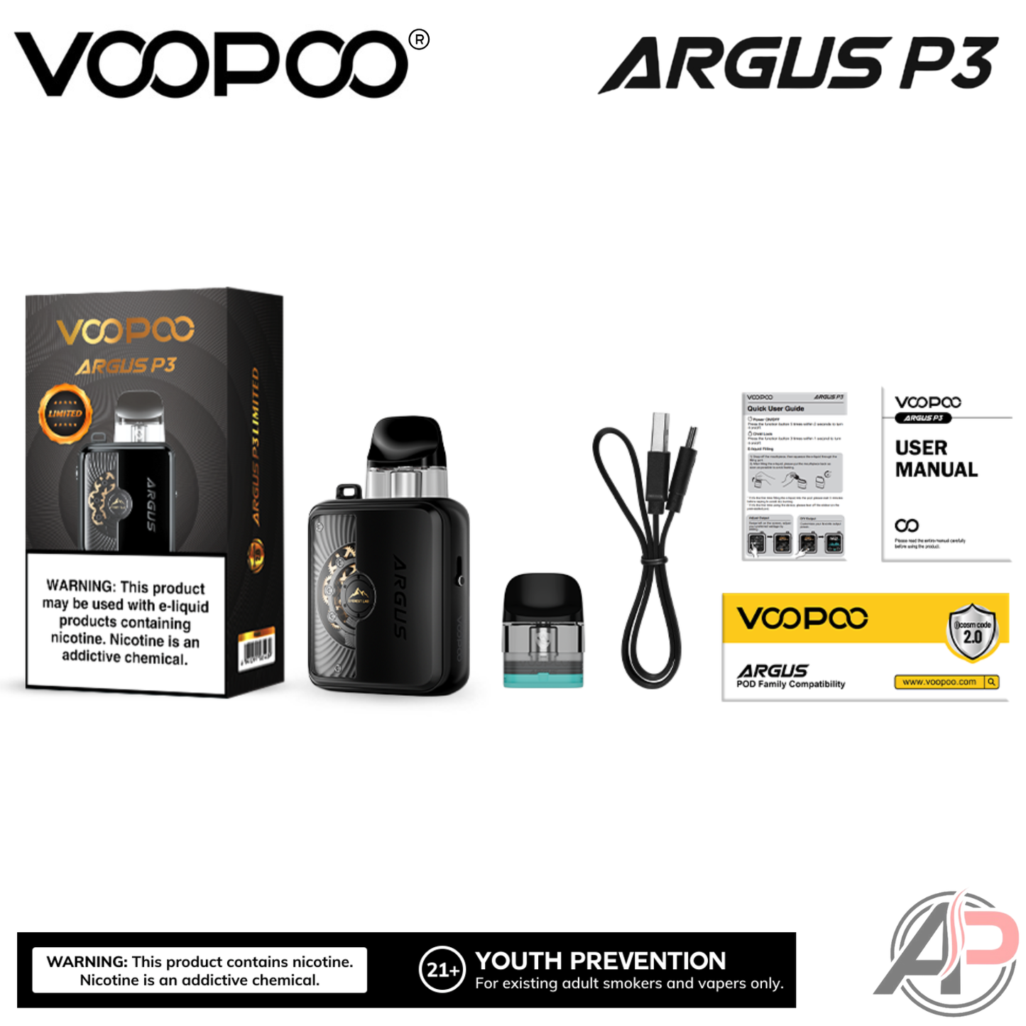 Voopoo Argus P3 Pod System Starter Kit Device