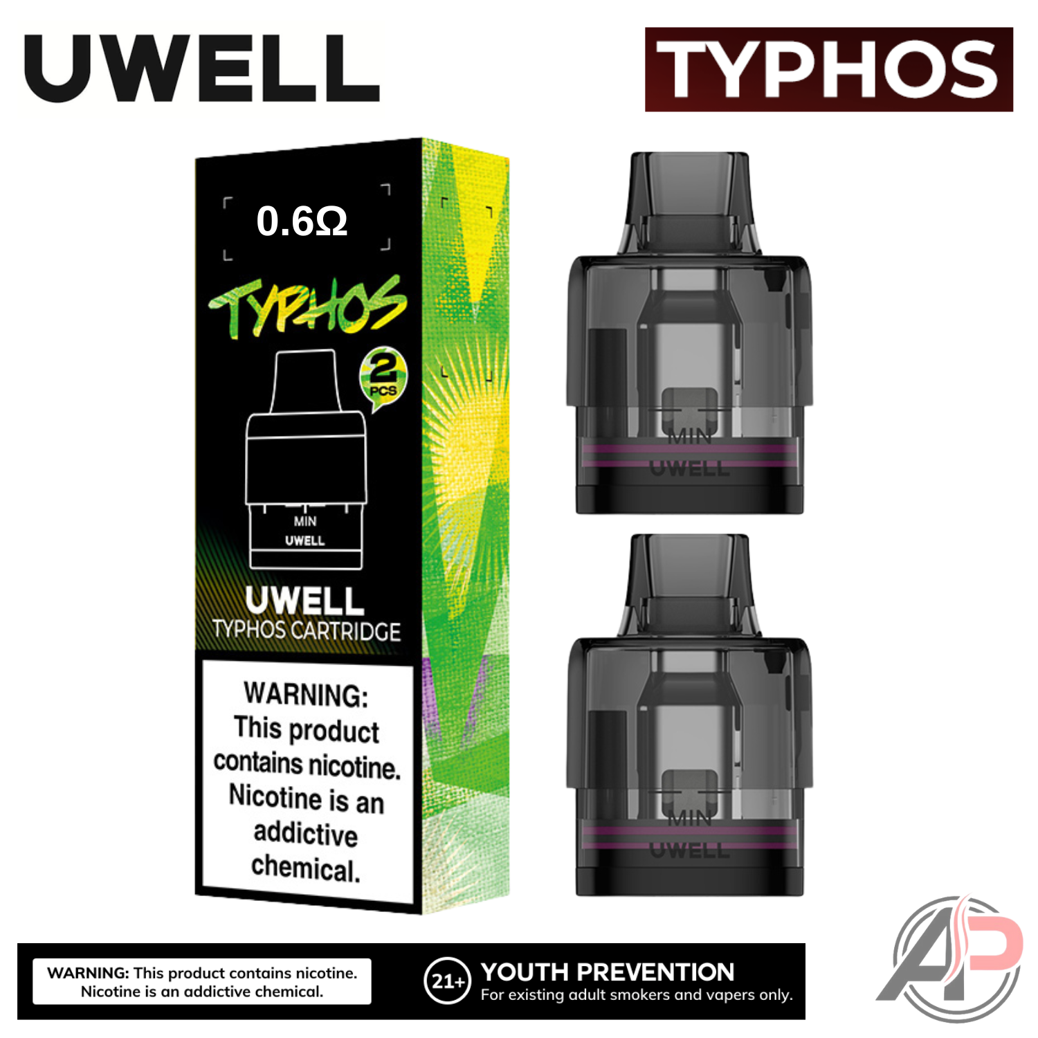 Uwell Typhos Replacement Cartridges 2 Pack