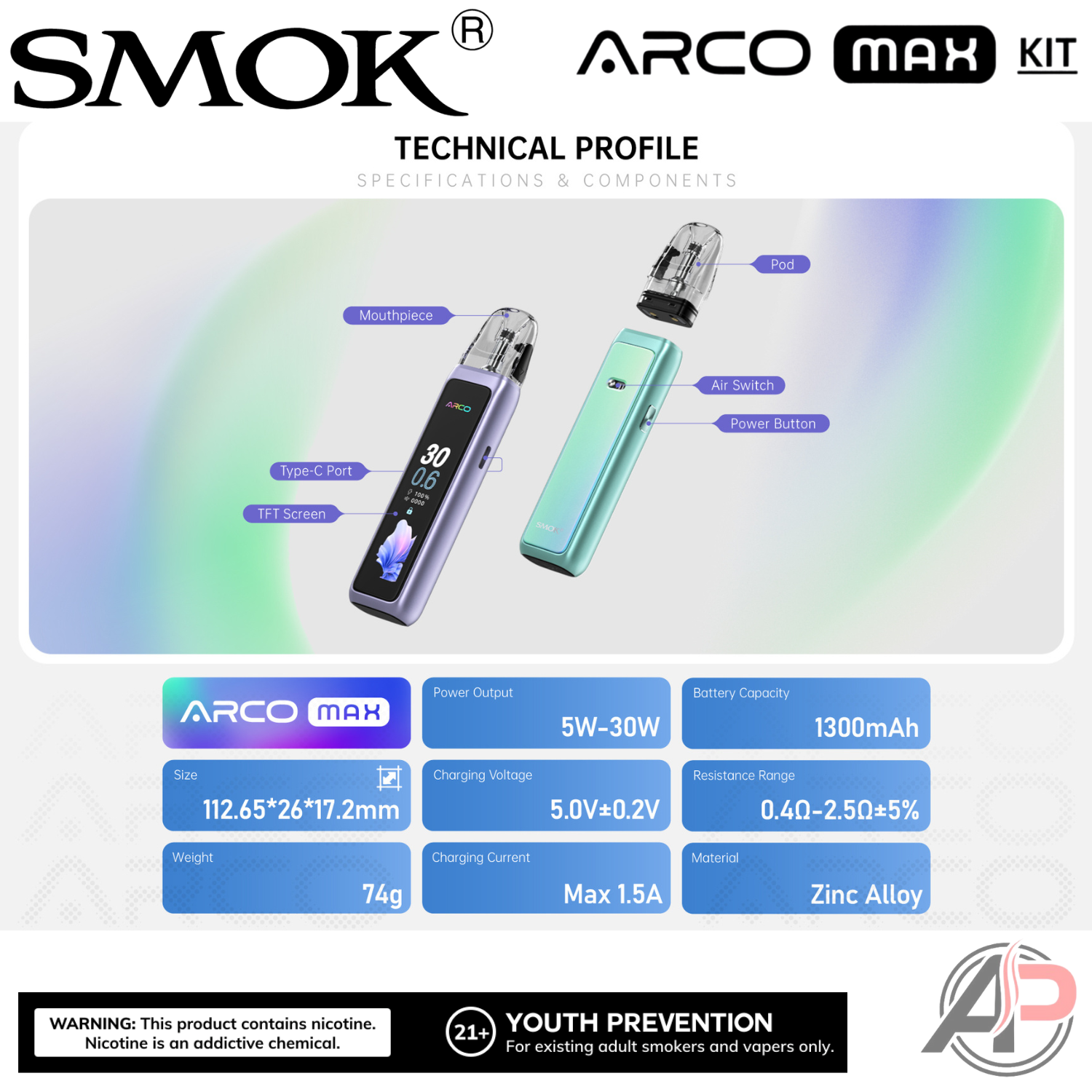 Smok Arco Max Pod System Starter Kit Device