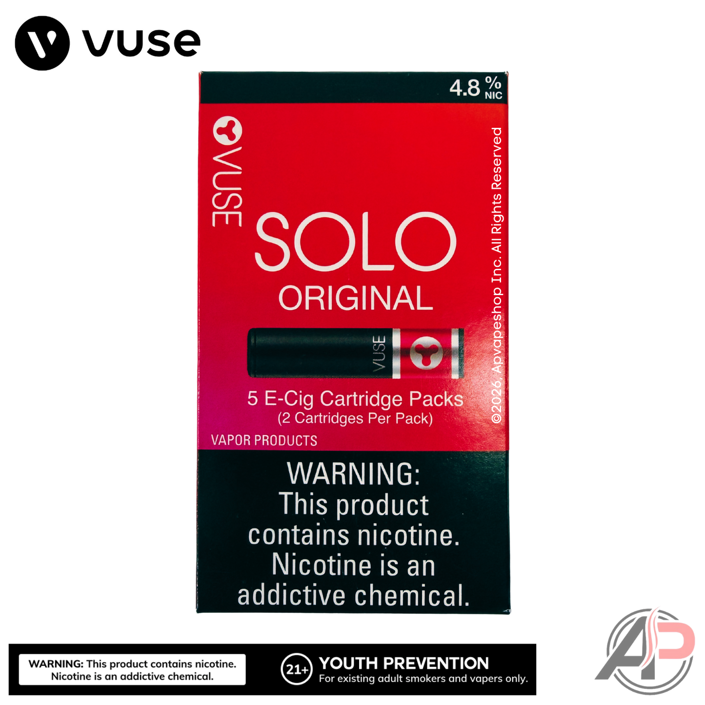Vuse Solo Original Cartridge 2 Pack Apvs Vuse Solo Original Cartridge 2 Pack Apvs