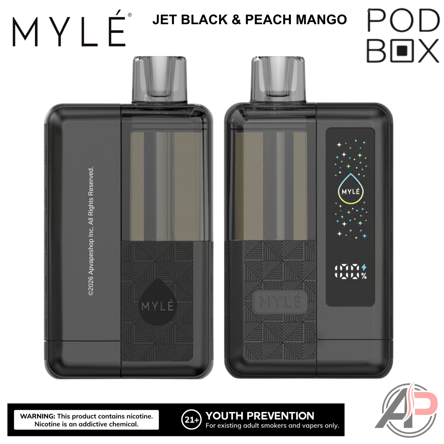 Myle Pod Box 35,000 Puffs Disposable Vape Device Kit Apvs Myle Pod Box 35,000 Puffs Disposable Vape Device Kit Apvs