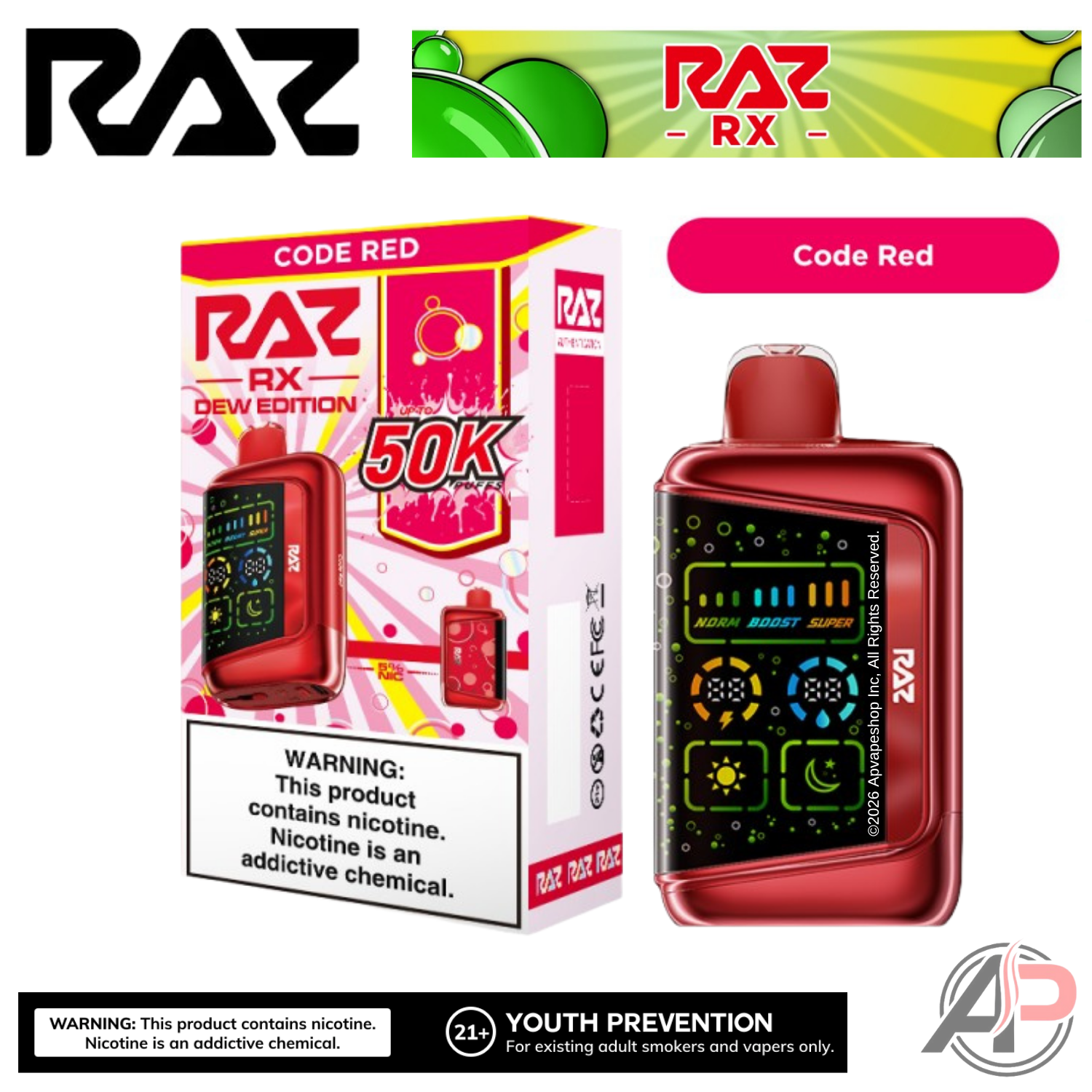Raz RX50k Puffs Disposable Vape Device Apvs Raz RX50k Puffs Disposable Vape Device Apvs