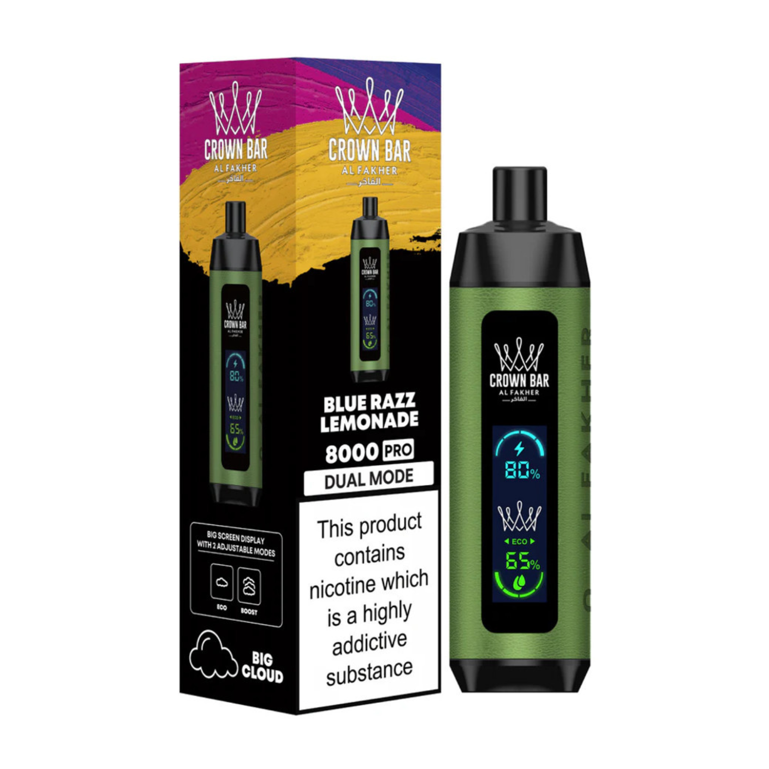 Al Fakher Crown Bar 8000 Puffs Pro DTL Disposable Vape Device Apvs Al Fakher Crown Bar 8000 Puffs Pro DTL Disposable Vape Device Apvs