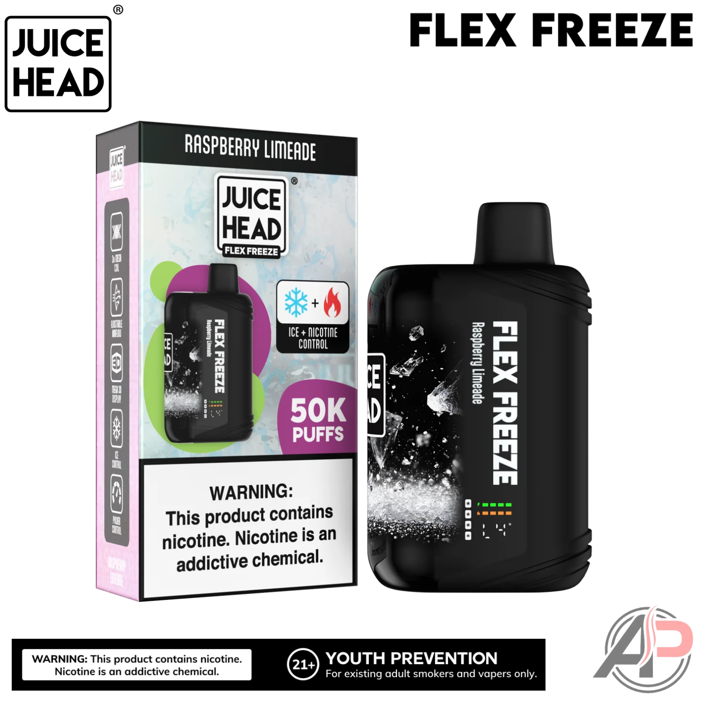 Juice Head Flex Freeze 50,000 Puffs Disposable Vape Device