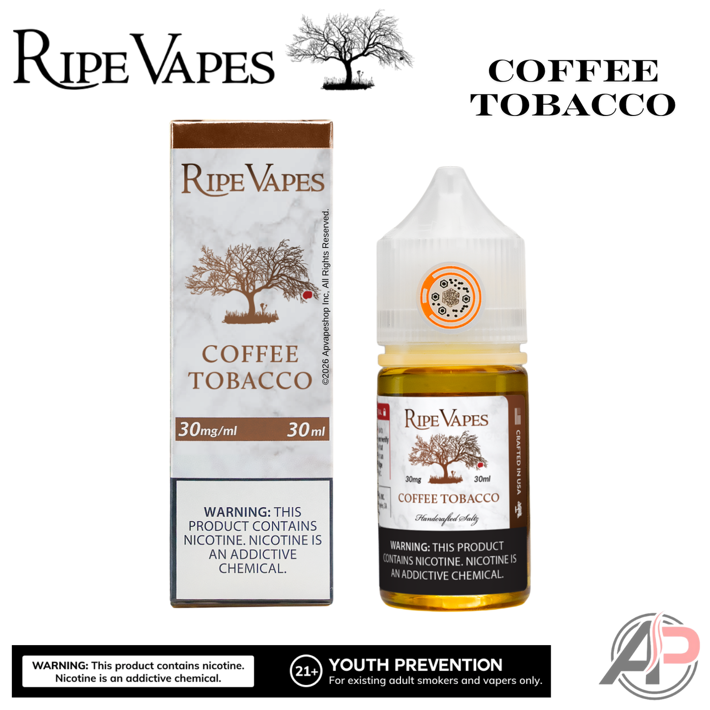 Ripe Vapes Coffee Tobacco E-Liquid 120mL
