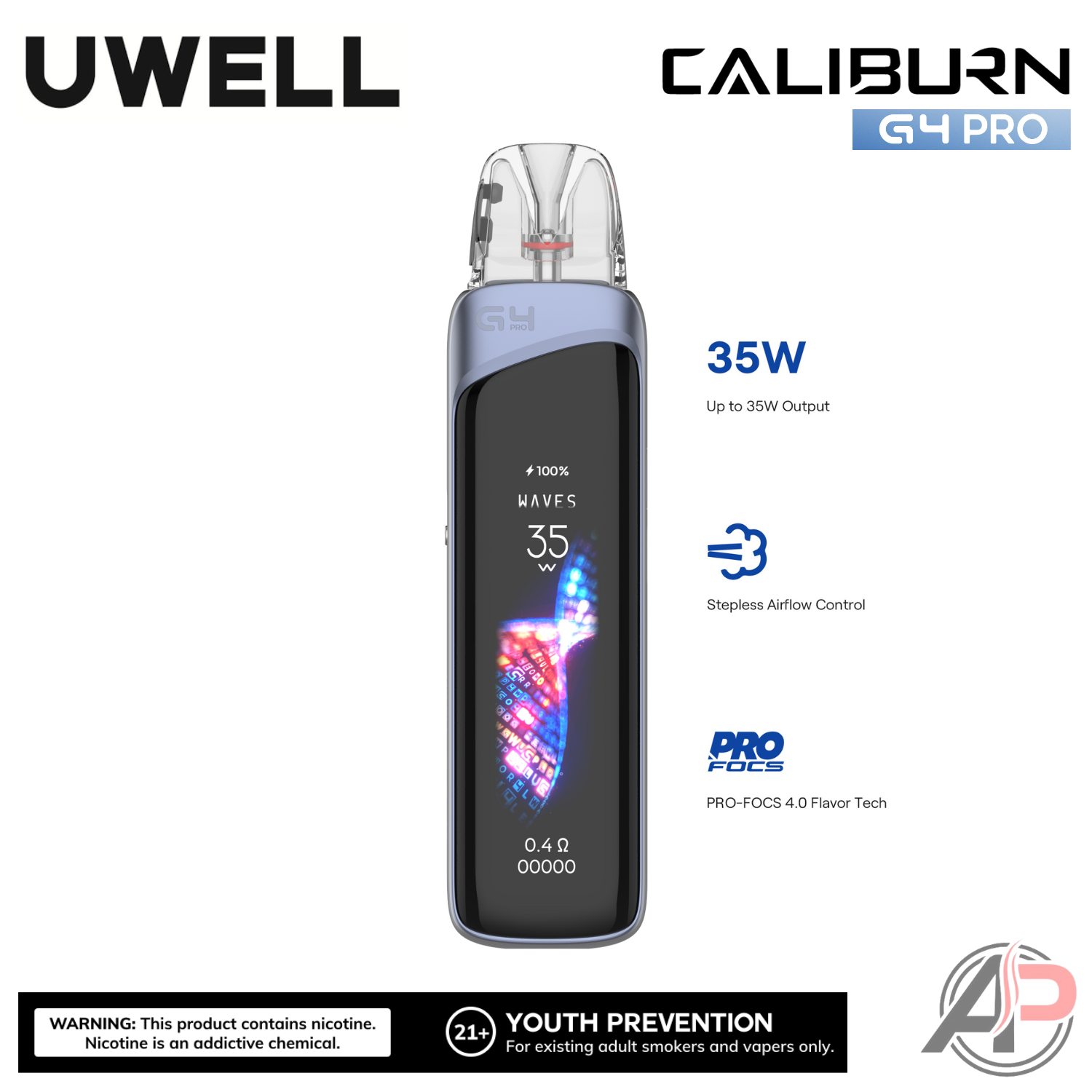 Uwell Caliburn G4 Pro Pod System Starter Kit Device Apvs Uwell Caliburn G4 Pro Pod System Starter Kit Device Apvs