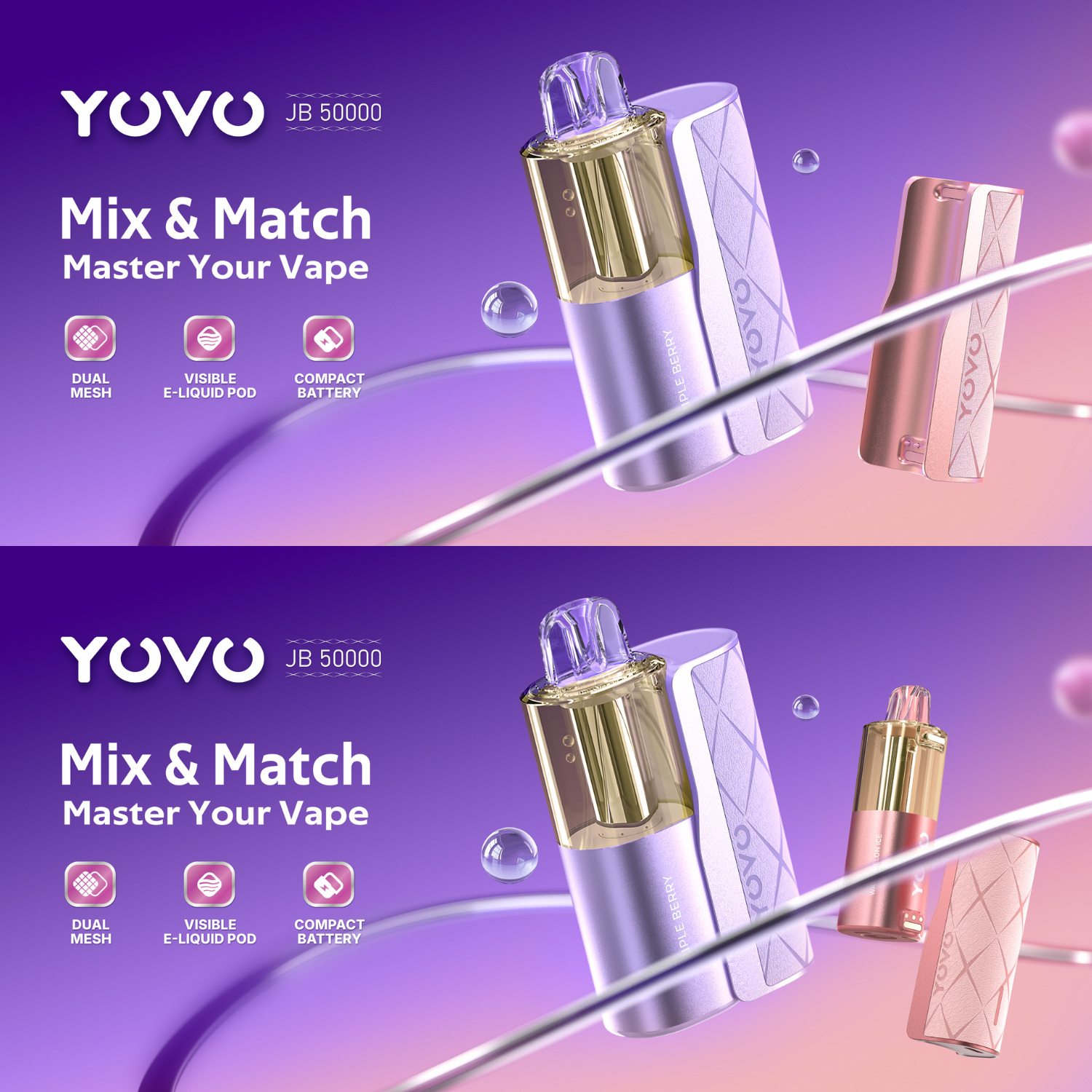 Yovo JB50000 Puffs Disposable Vape Device Kit