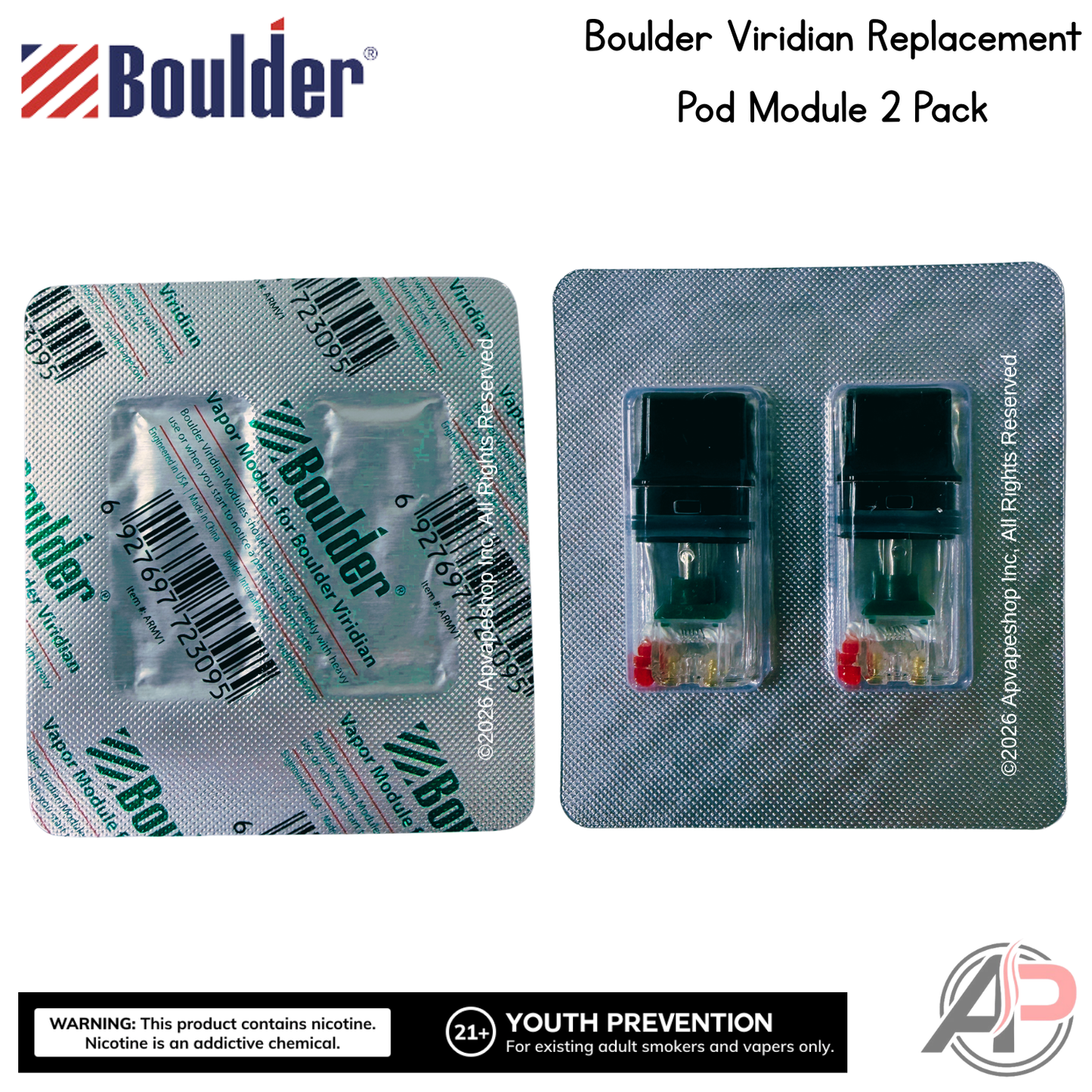 Boulder Viridian Replacement Pod Module 2 Pack