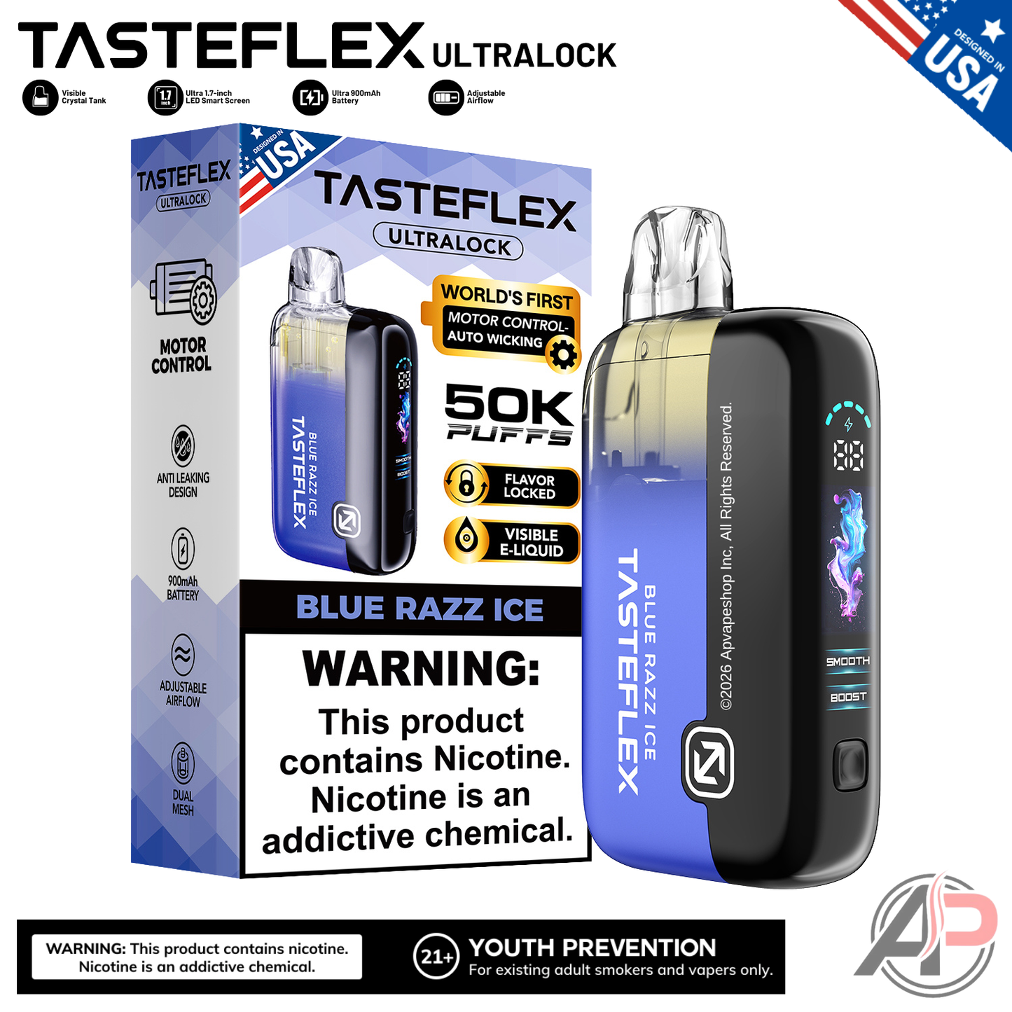 Tasteflex Ultralock 50000 Puffs Disposable Vape Device