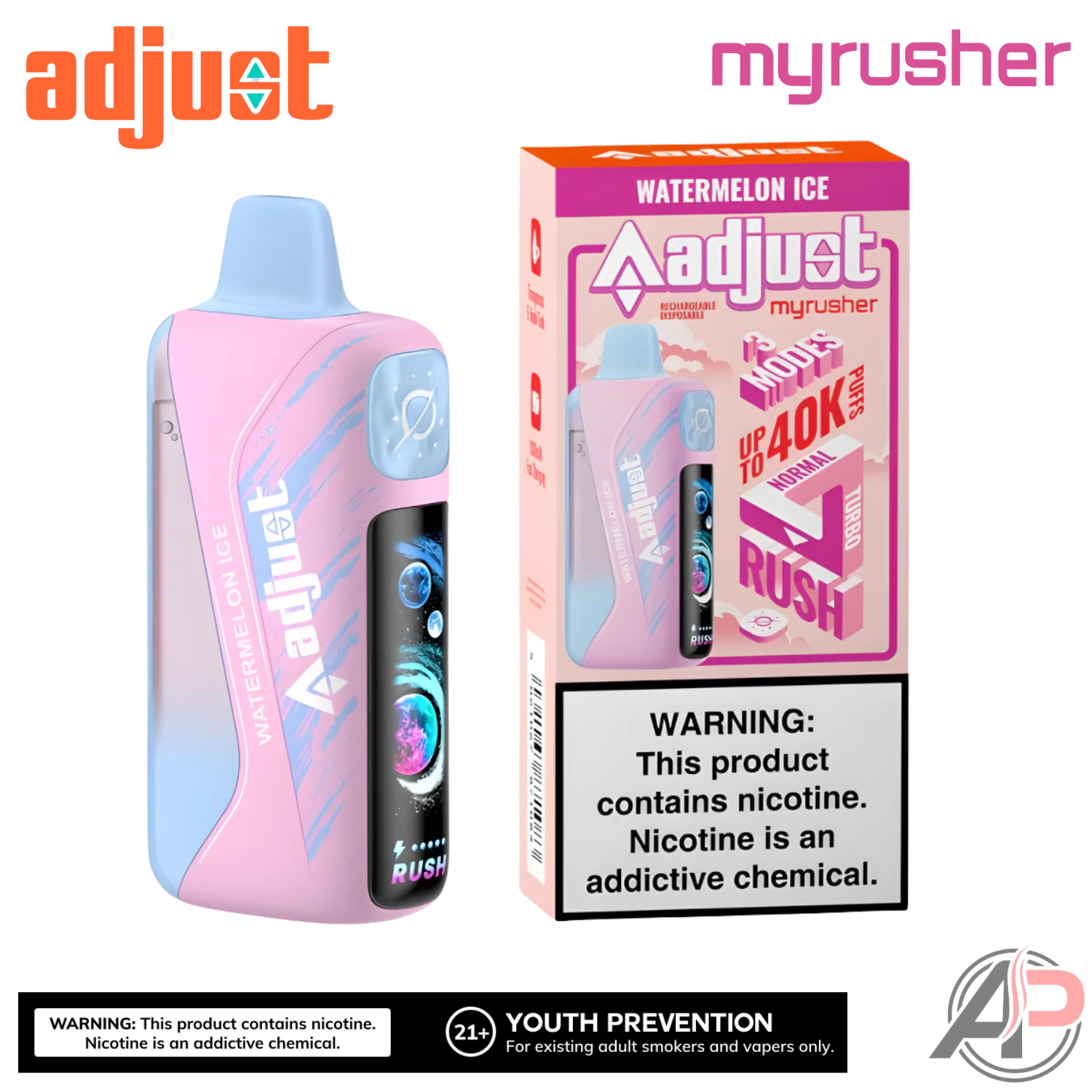 Adjust MyRusher 40k Puffs Disposable Vape Device