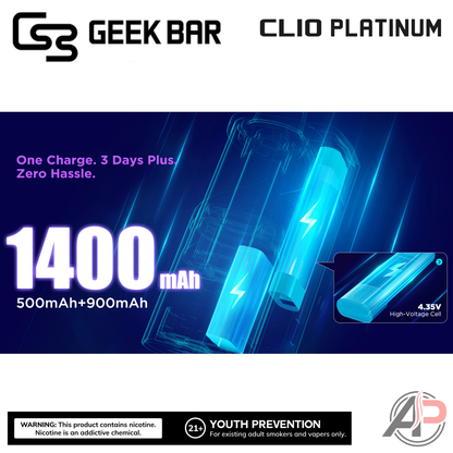 Geek Bar Clio Platinum 50,000 Puffs Disposable Vape Device Kit