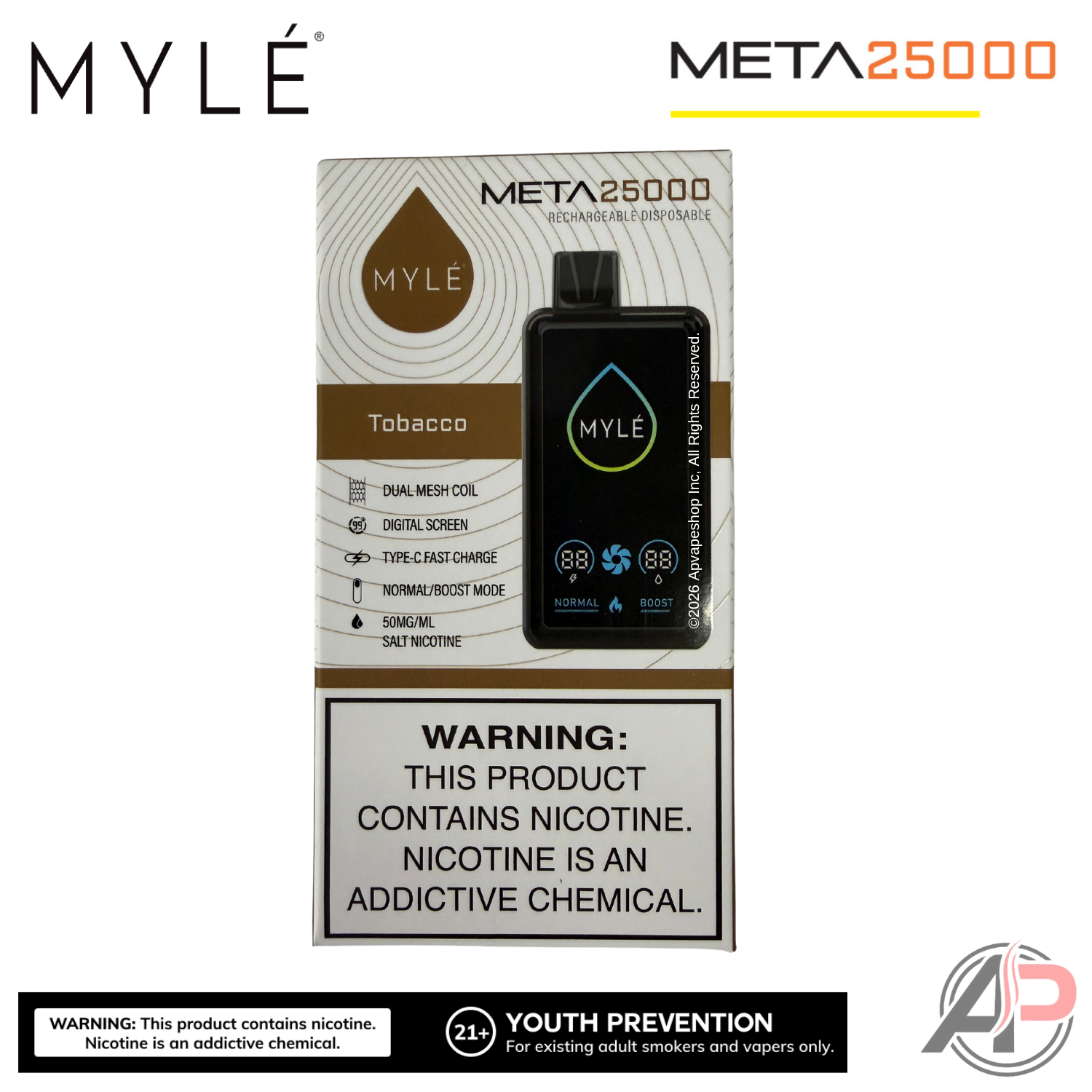 Myle Meta 25000 Puffs Disposable Vape Device
