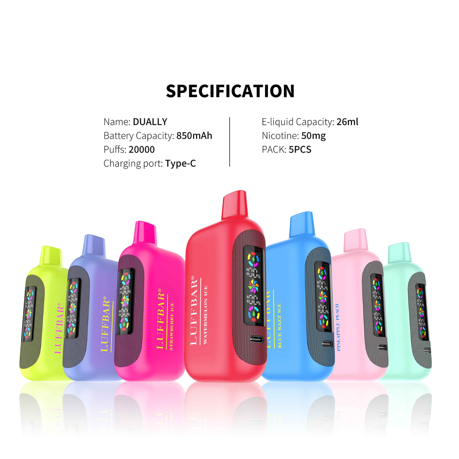 LuffBar Dually 20000 Puffs Disposable Vape All Flavors Apvs LuffBar Dually 20000 Puffs Disposable Vape All Flavors Apvs