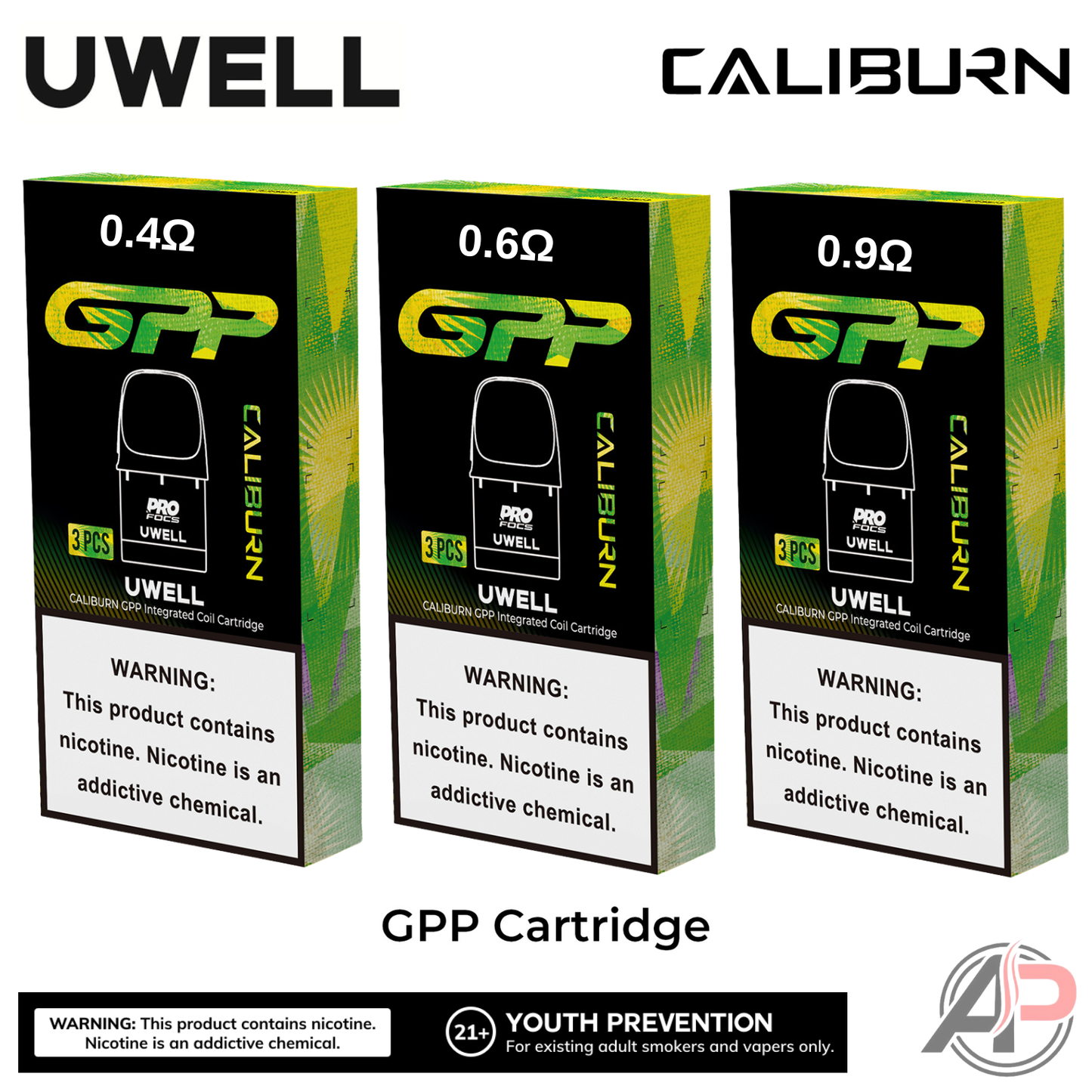 Uwell Caliburn GPP Replacement Pods 3 Pack