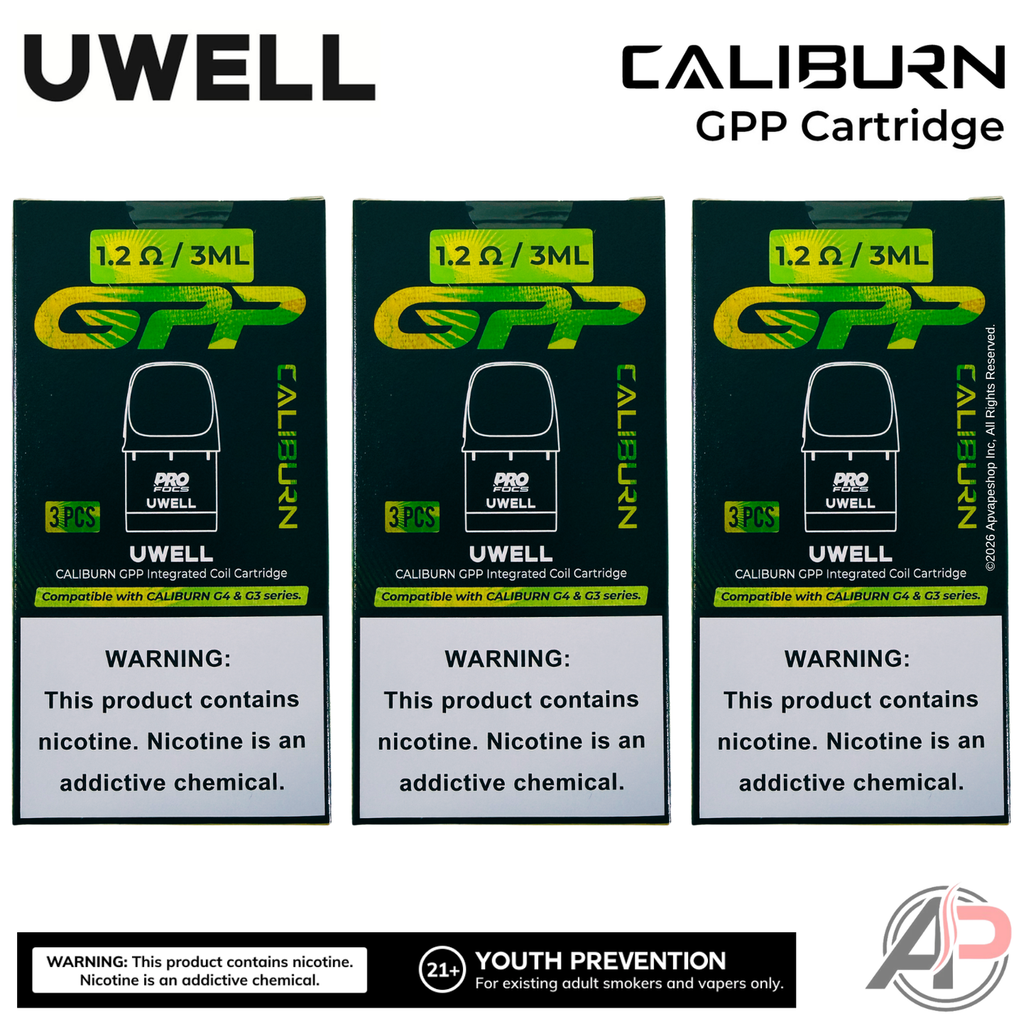 Uwell Caliburn GPP Replacement Pods 3 Pack