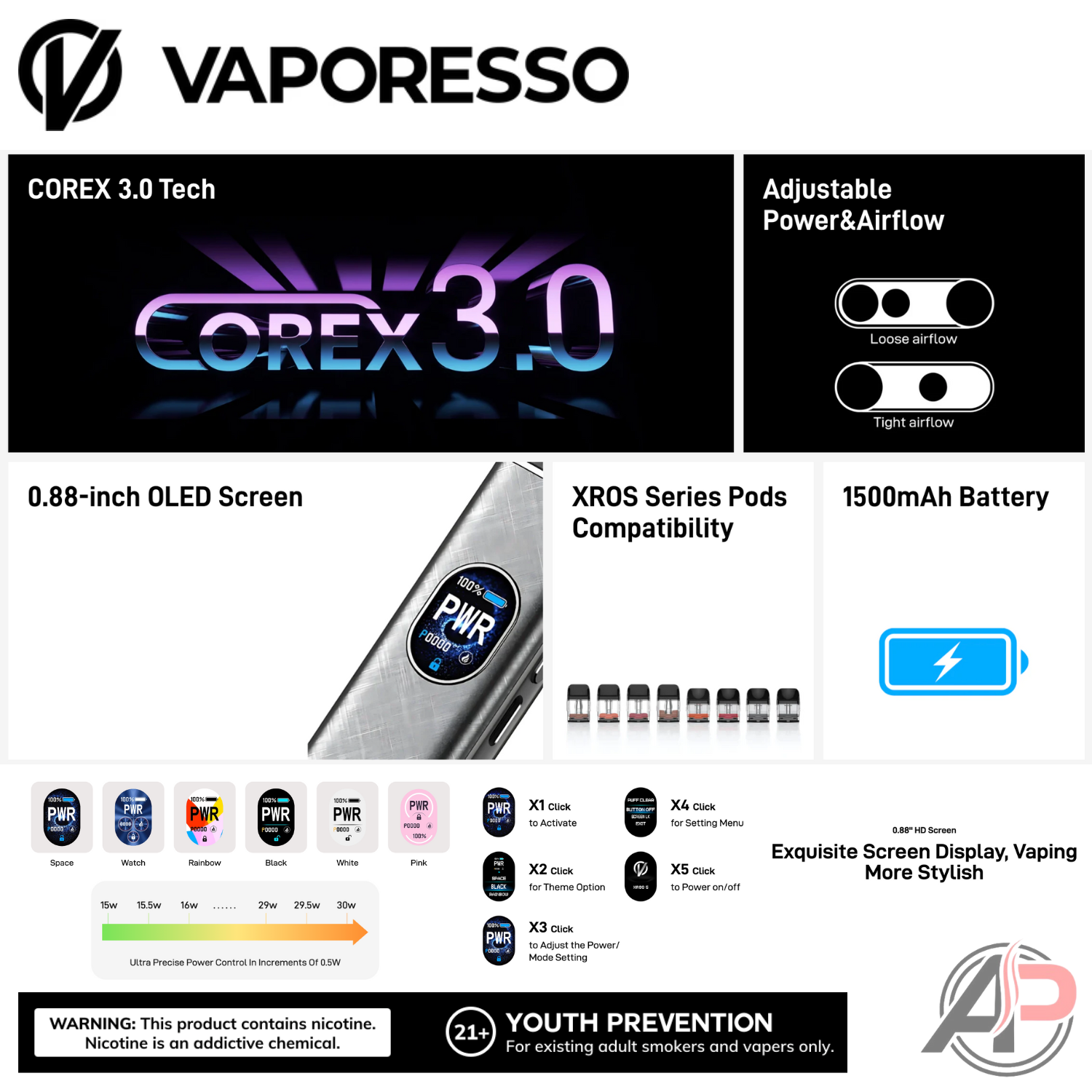Vaporesso Xros 5 Pod System Starter kit Device Apvs Vaporesso Xros 5 Pod System Starter kit Device Apvs