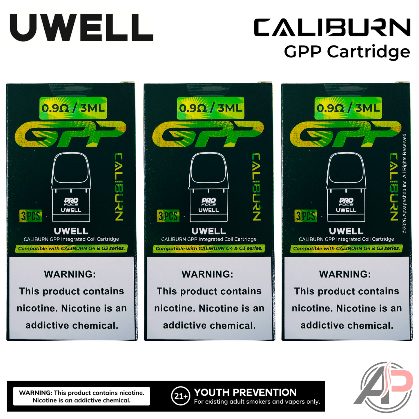 Uwell Caliburn GPP Replacement Pods 3 Pack