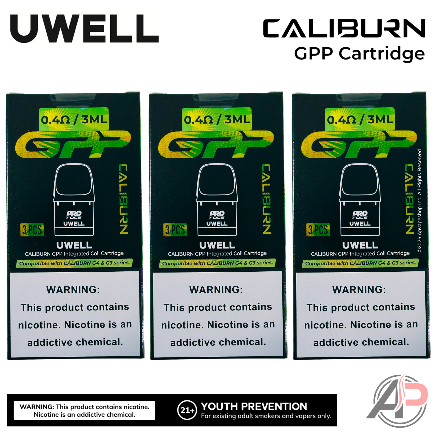 Uwell Caliburn GPP Replacement Pods 3 Pack