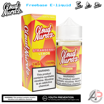 Cloud Nurdz Strawberry Lemon E-Liquid 100mL
