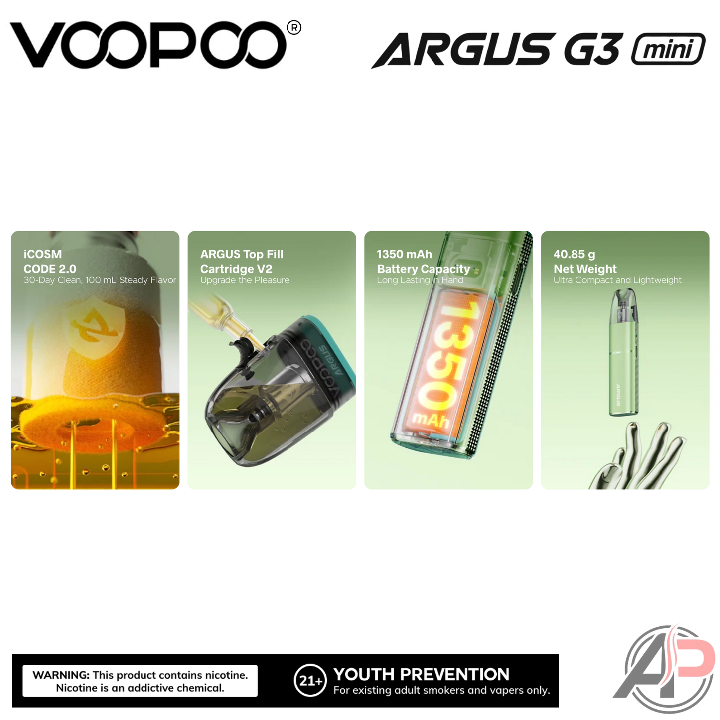 Voopoo Argus G3 Mini Pod System Starter Kit Device