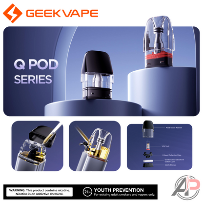 Geek Vape Q Replacement Pod Cartridges 3 Pack Apvs Geek Vape Q Replacement Pod Cartridges 3 Pack Apvs