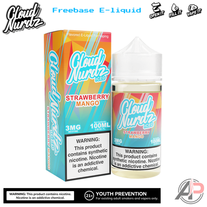 Cloud Nurdz Strawberry Mango Iced E-Liquid 100mL