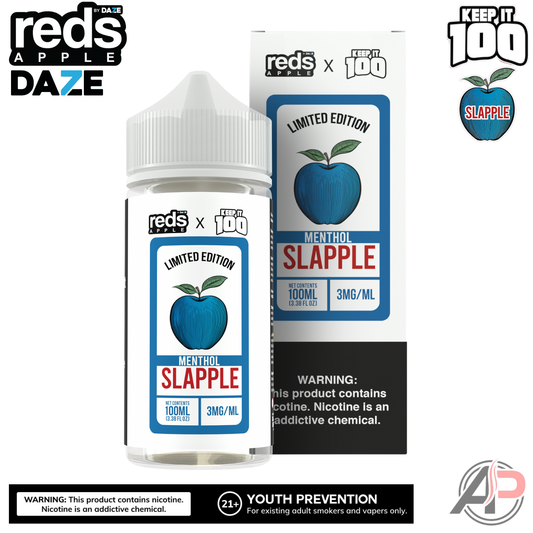 7 Daze Reds X Keep It 100 Slapple Menthol E-Liquid 100mL