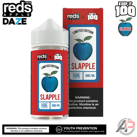 7 Daze Reds X Keep It 100 Slapple E-Liquid 100mL
