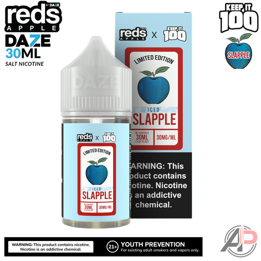 7 Daze Reds X Keep It 100 Slapple Iced Salt Nicotine 30mL